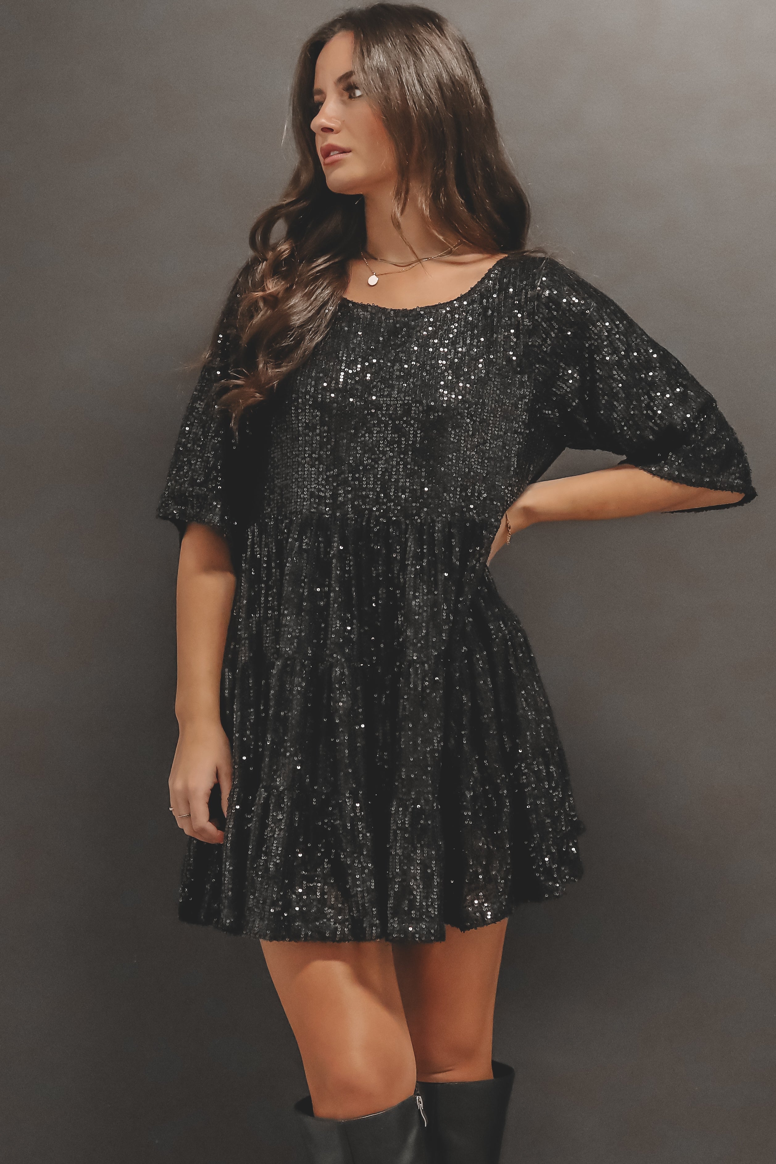 Allie - Robe My Queen Sequin Baby Doll