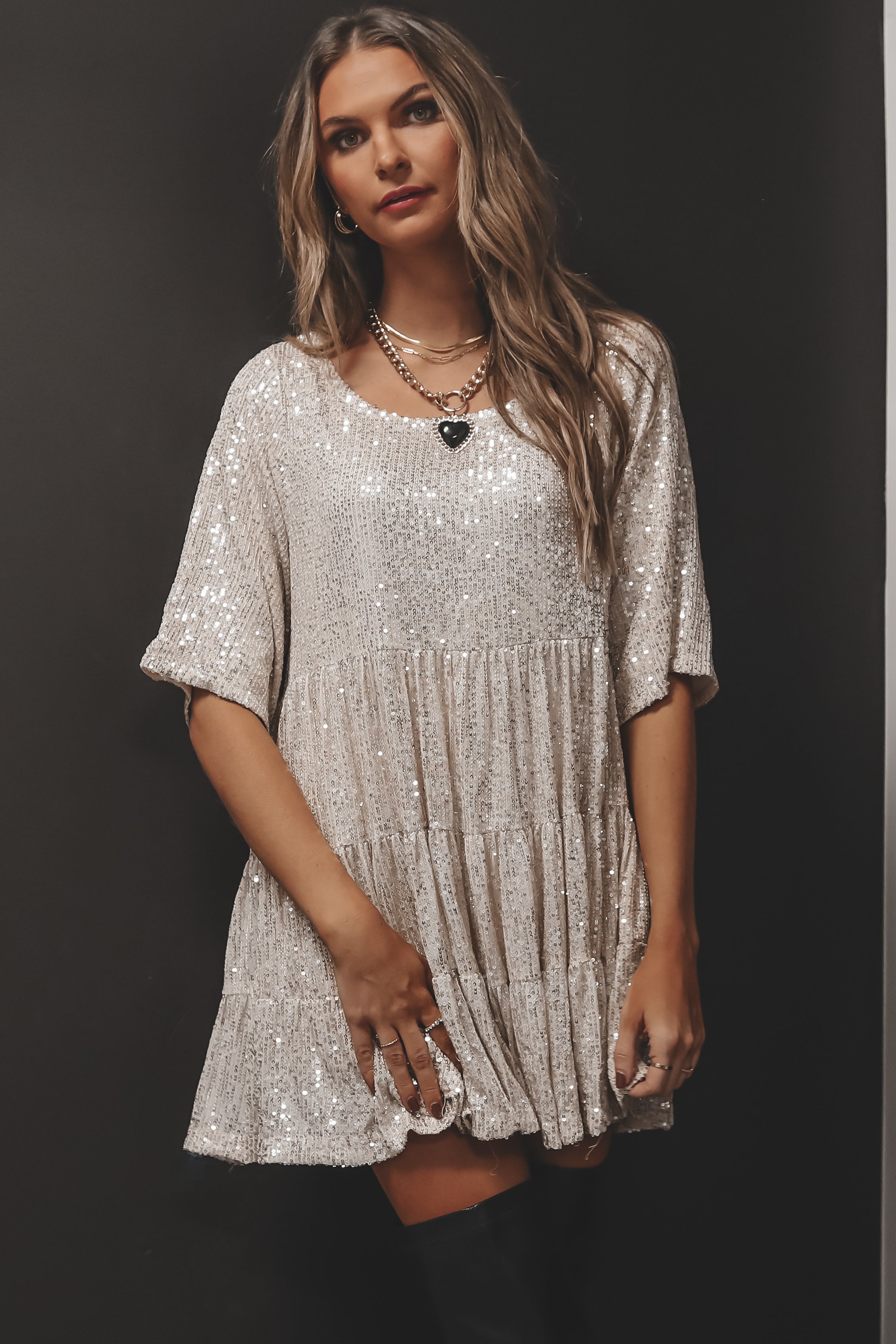 Allie - Robe My Queen Sequin Baby Doll