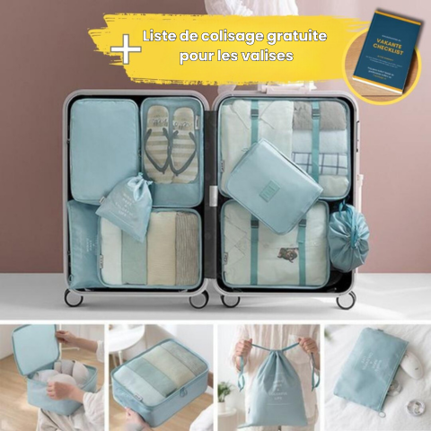 TravelSet - ensemble de 6 sacs de rangement pour ta valise