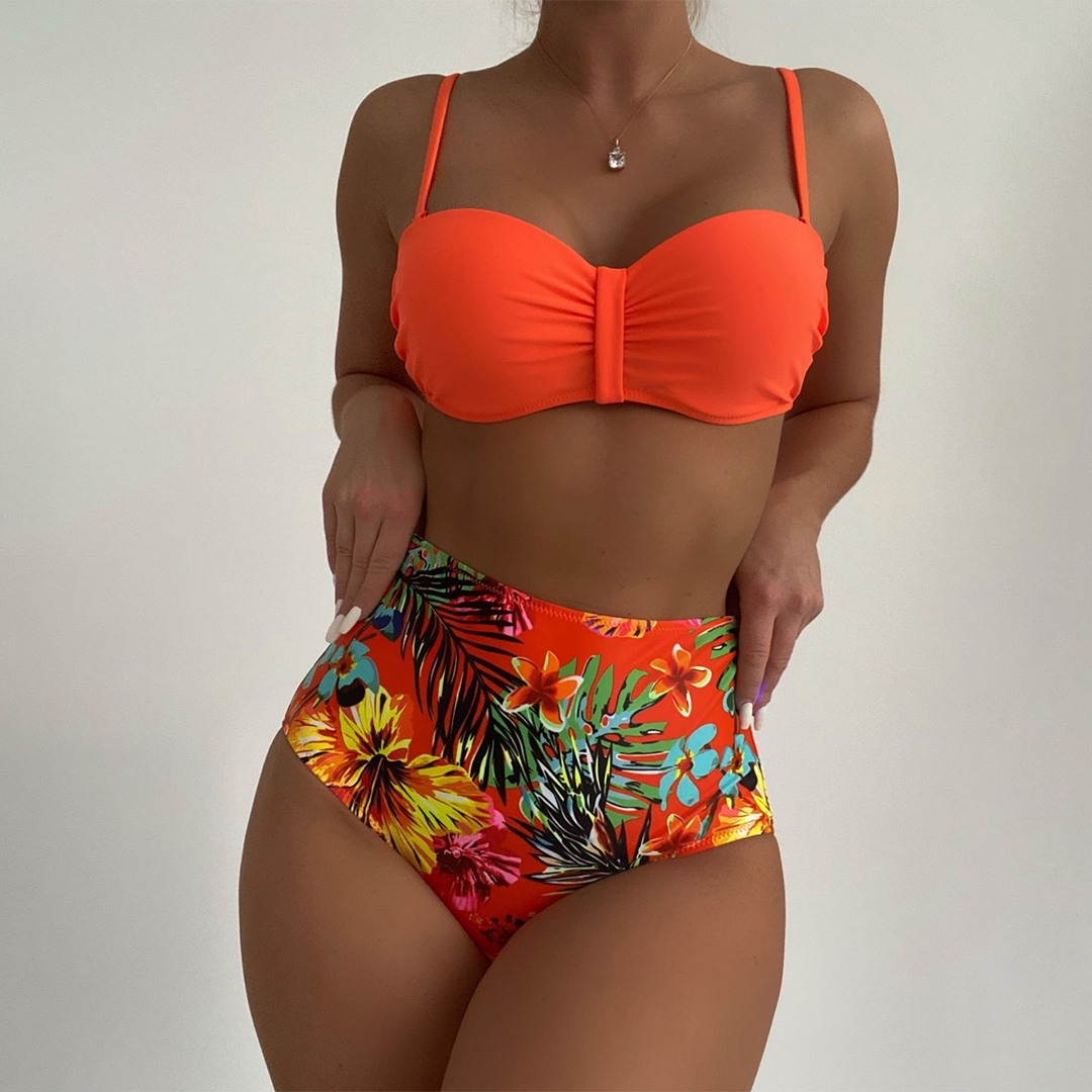 Régine - Maillot de bain 2 pièces taille haute