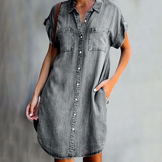 Robe en denim DAPHNÉ - Mode jusqu'à la taille 5XL