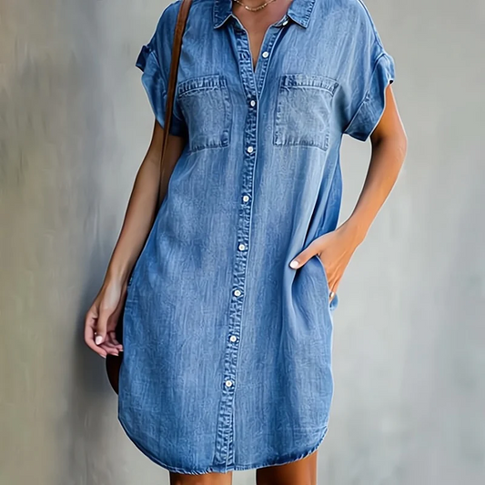 Robe en denim DAPHNÉ - Mode jusqu'à la taille 5XL