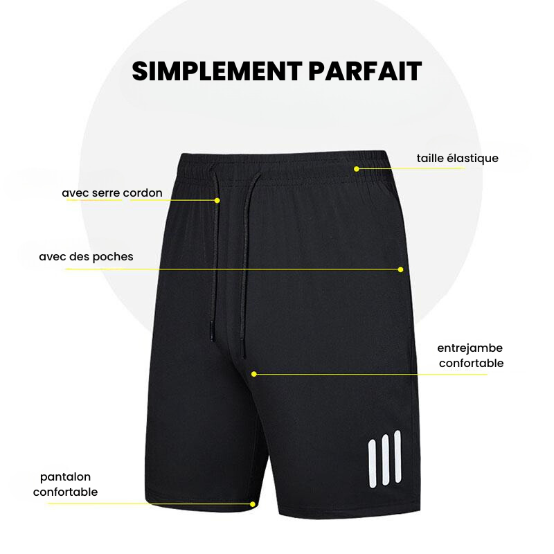 Shorts pour hommes en soie glacée - jusqu'à la taille 8XL