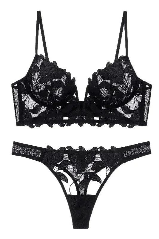 Gabrielle - Embroidered Lace Lingerie Set